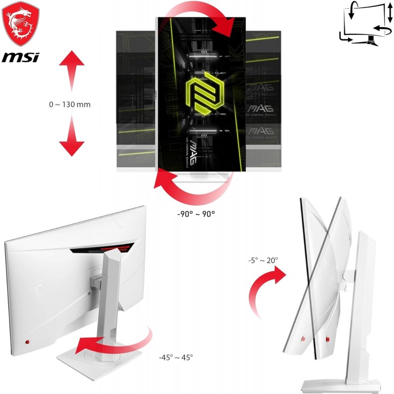 Tunisie Skymil Ecrans Gamer Msi Msi Mag Qrfw Ips Qhd Hz White