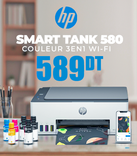 achat HP SMART TANK 580 en promotion tunisie