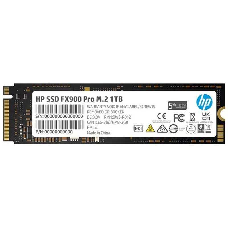HP SSD Tunisie FX900 Pro 1 TB PCI Express NVMe 4.0 x4  DRAM CACHE Vitesse en lecture: 7400 Mo/s - Vitesse en écriture: 6400 Mo/s