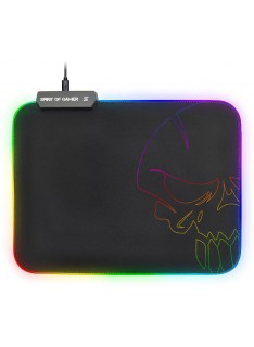 Spirit of Gamer Skull RGB Tunisie Tapis de souris pour gamer avec rétro-éclairage multicolore Taille M