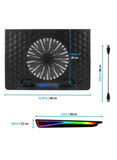 Refroidisseur pour ordinateur portable Spirit of Gamer Tunisie Airblade 800 avec 1 ventilateur de 170 mm et rétroéclairage RGB