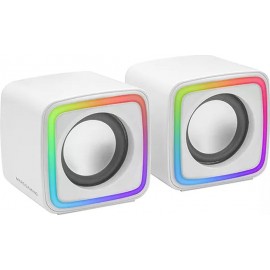 Tunisie Skymil|Haut parleur|Mars Gaming|MARS GAMING MSCUBE SPEAKERS 8W ARGB FLOW - WHITE|59,000 TND