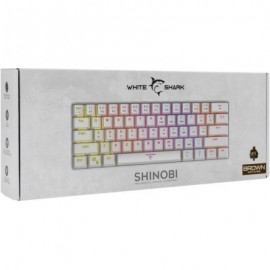 achat White Shark MECHANICAL KEYBOARD GK-2022 SHINOBI WHITE / BROWN SW tunisie