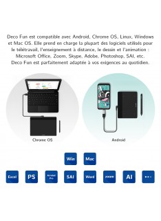 Tablette graphique à Stylet XP-PEN Tunisie Deco Fun XS