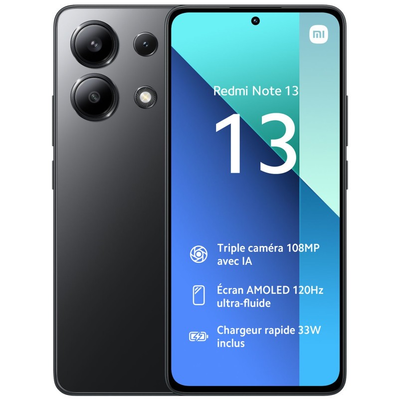 Smartphone XIAOMI Redmi Note 13 6Go 128Go - Noir