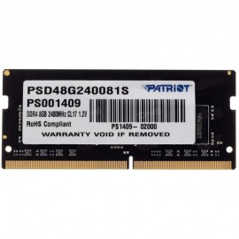 Tunisie Ram pour Pc Portable PATRIOT SO-DIMM DDR4 8 GO 2400MHZ