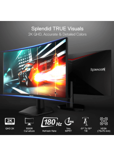 Tunisie Ecrans Gamer REDRAGON CORAL II 27" 180Hz VA CURVED QHD 2K