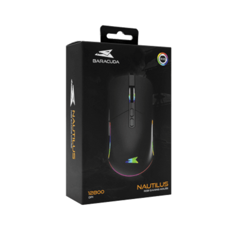 Tunisie Souris Gamer Baracuda BGM-011 NAUTILUS  - NOIR