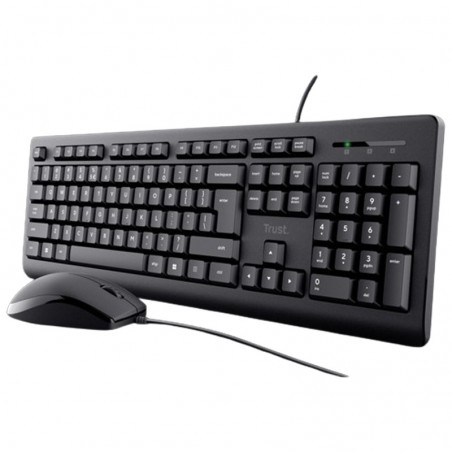 Tunisie |Skymil|TRUST|Clavier Gamer|TRUST ENSEMBLE CLAVIER & SOURIS FILAIRE PRIMO 23993 - NOIR