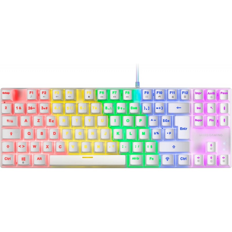 MARS GAMING MKMINIPRO MECHANICAL YELLOW Switch | QWERTY  - WHITE