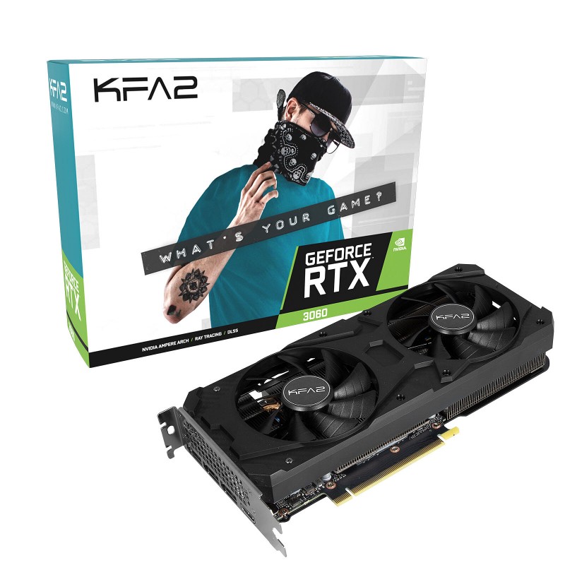 Tunisie |Skymil|KFA2|Carte Graphique|KFA2 GeForce RTX 3060 (1-Click OC) LHR 12GB GDDR6