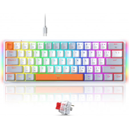 REDRAGON AKALI K642WGO RGB - RED SWITCH - 1