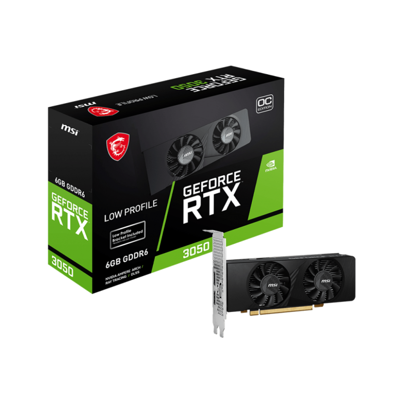 MSI GeForce RTX 3050 LP 6G OC GDDR6 - 1