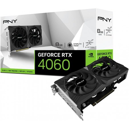 PNY GeForce RTX™ 4060 8GB VERTO™ Dual Fan DLSS 3 - 1