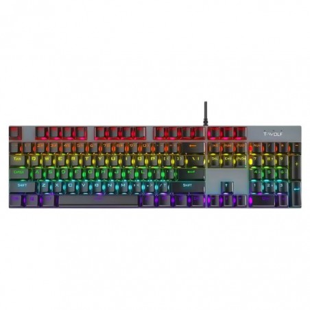 Tunisie Skymil|Clavier Gamer|T-Wolf|T-WOLF T17 RGB MÉCANIQUE FILAIRE|75,000 TND