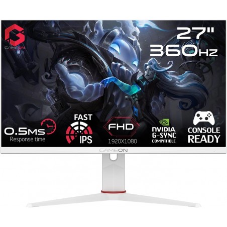 Tunisie |Skymil|GAMEON|Ecrans Gamer|GAMEON 27" IPS | 360 Hz ARTIC PRO SERIES GOA27FHD360IPS - WHITE