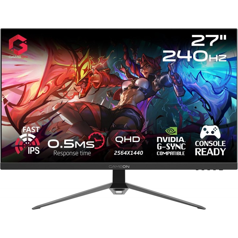 Tunisie |Skymil|GAMEON|Ecrans Gamer|GAMEON 27" IPS | 2K / 240 Hz  GOES27QHD240IPS - BLACK