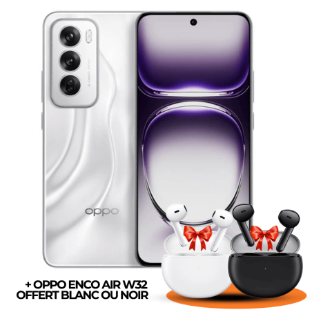 Tunisie Skymil|Smartphone|OPPO|Smartphone OPPO Reno12 5G 12Go 512Go - SILVER + OPPO Enco Air W32 Offert|1 899,000 TND