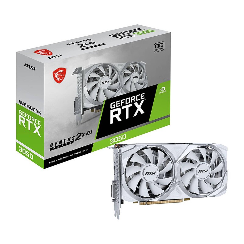 Tunisie Skymil|Carte Graphique|MSI|MSI GeForce RTX 3050 VENTUS 2X Xs 8G Oc WHITE|849,000 TND