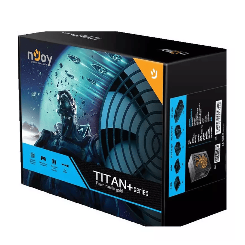 Tunisie Bloc d'alimentation NJOY TITAN+ 550W 80Plus Bronze