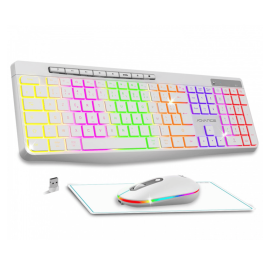 Tunisie Skymil|Clavier Gamer|Advance |PACK CLAVIER SOG R-TYPE CLA+SOURIS SANS FIL RGB BLANC RECHARGEABLE|94,000 TND