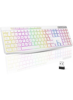 Tunisie Skymil|Clavier Gamer|Advance |ADVANCE R-TYPE SANS FIL RGB RECHARGEABLE WHITE|64,000 TND