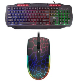 Tunisie Skymil|Ensemble|STAR WAVE|Ensemble Clavier et Souris Gamer Filaire STAR WAVE GCM1093 RGB - Noir|33,500 TND