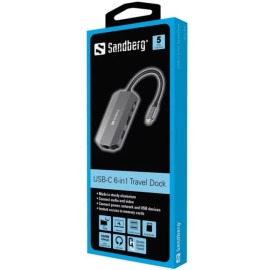 SANDBERG Dock USB-C 6IN1