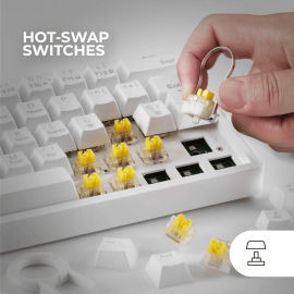 MARS GAMING MKMINIPRO YELLOW Switch | AZERTY - WHITE