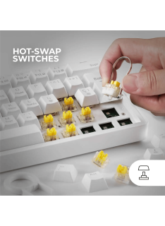 MARS GAMING MKMINIPRO YELLOW Switch | AZERTY - WHITE