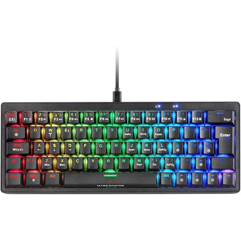 MARS GAMING MK60 60% RED Switch - BLACK