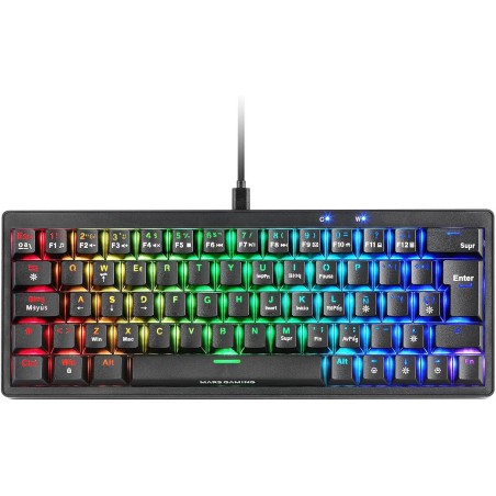 MARS GAMING MKMINIPRO YELLOW Switch | AZERTY - BLACK