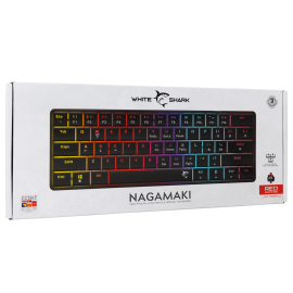 Tunisie Clavier Gamer WHITE SHARK NAGAMAKI RED SWITCH - BLACK / QWERTY