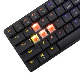 Tunisie Clavier Gamer WHITE SHARK NAGAMAKI RED SWITCH - BLACK / QWERTY