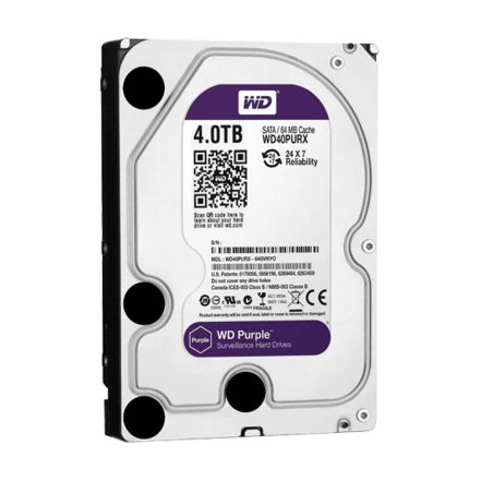 Tunisie Disque dur / SSD / Nvme Western Digital Purple Surveillance 4To 64Mo Cache