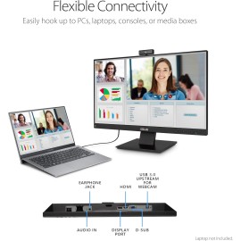 Tunisie Ecrans Pro Asus BE24EQK, 23.8" IPS - Webcam intégrée