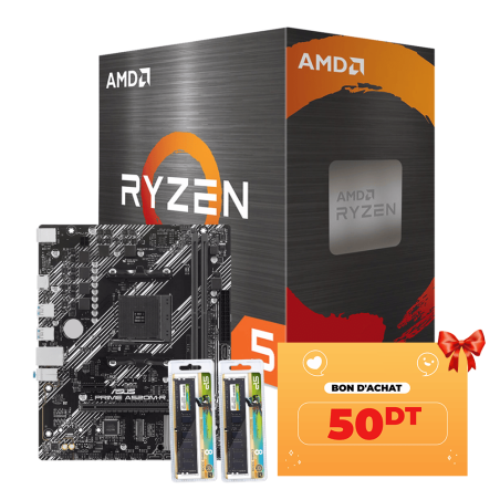 Tunisie Level Up Processeur LEVEL UP Ryzen 5 5600GT + Bon d'achat 50dt Offert