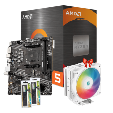 Tunisie Level Up Processeur LEVEL UP Ryzen 5 5500 + AG400 White ARGB Offert