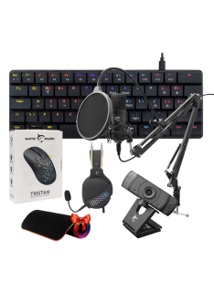 Tunisie Périphériques Gaming White Shark Pack streamer + Tapis M Offerte