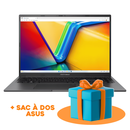 Tunisie Pc Portable Gamer ASUS K16 | i5-13420H | RTX 3050 | 8GB | 512Go SSD  - BLACK