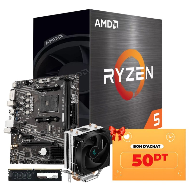 Tunisie Level Up Processeur Level Up Ultra 5 245K - DeepCool AK400 OFFERT