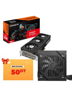 Tunisie Level Up Carte graphique (GPU) LEVEL UP RX 7600 XT 16GB + Bon d'achat 50Dt offert