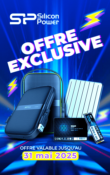 Profitez d'une réduction exceptionnelle sur toute notre gamme de produits Silicon Power SKYMIL