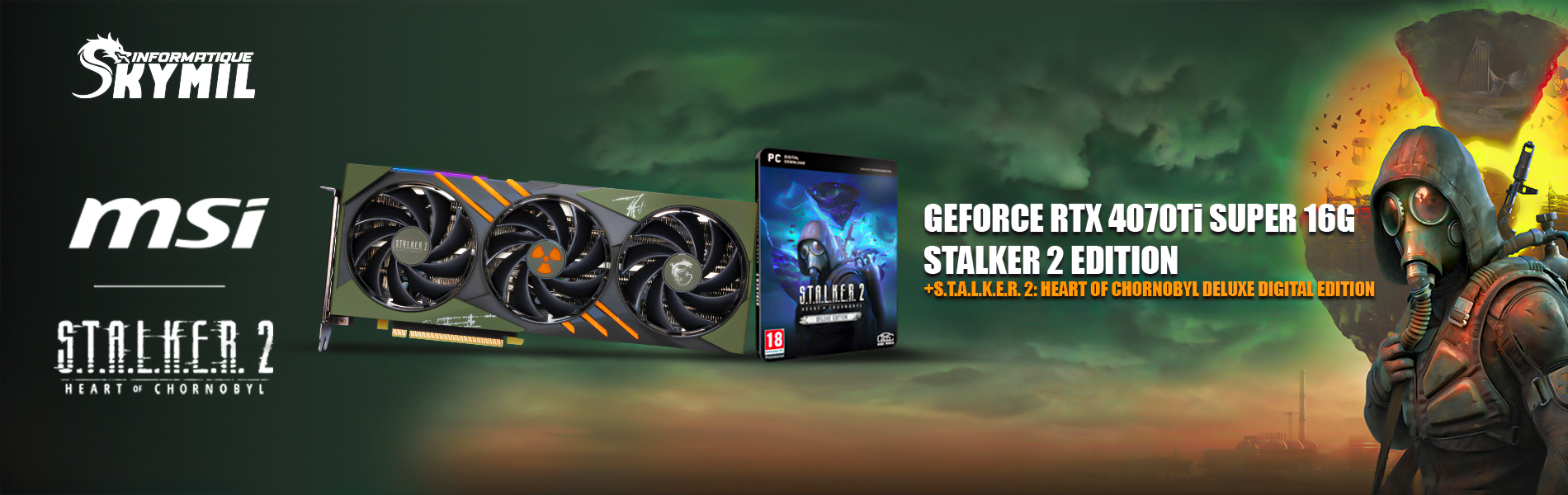 RTX 4070 Ti SUPER 16G GAMING SLIM STALKER 2 EDITION tunisie