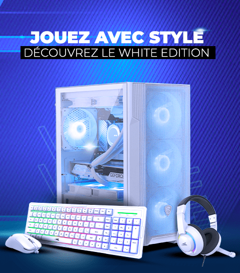 Découvre notre nouvelle sélection de PC Gamer White Edition
