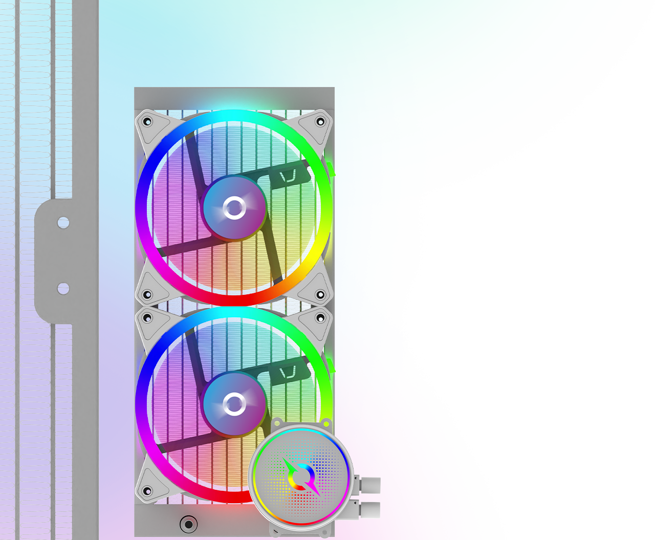 Tunisie Watercooling AQIRYS AQUARIUS 240 AIO WHITE - LGA 20xx/ 115x/ 1200/ 1700; AMD: AM4 - 2x ventilateur ARGB - Garantie 1an