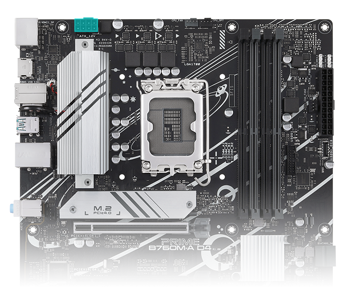 Carte mère ASUS Tunisie PRIME B760M-A D4 MICRO ATX SOCKET 1700 INTEL B760 EXPRESS - 4X DDR4 - M.2 PCIE 4.0