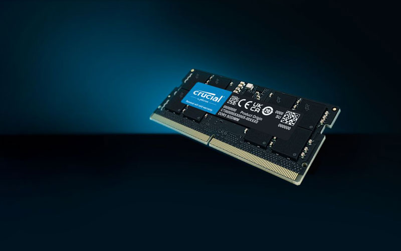Crucial 8GB SODIMM DDR5 - 4800Mhz - 1.1 Volt - CL 40-39-39 - Garantie 1an - Tunisie